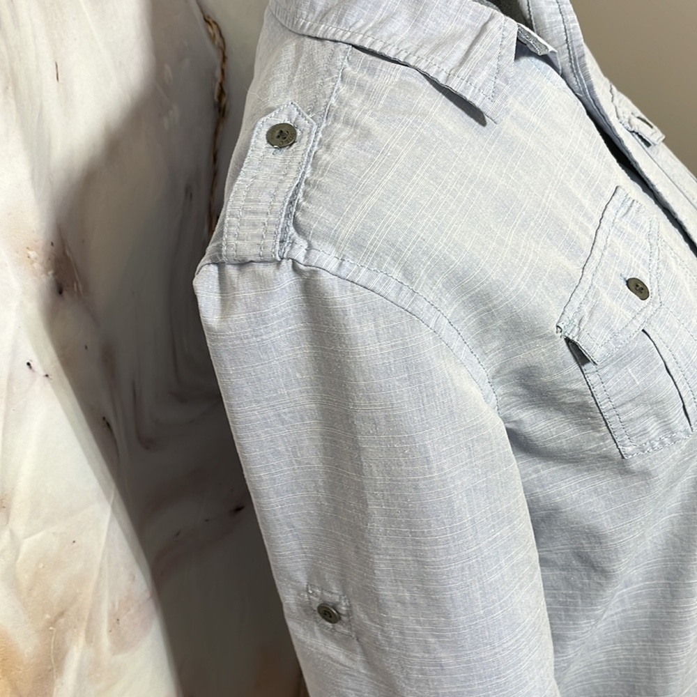 Paper Denim and Cloth Girls Button Down Adjustable Sleeve Collared Size 10/12 - Picture 3 of 16